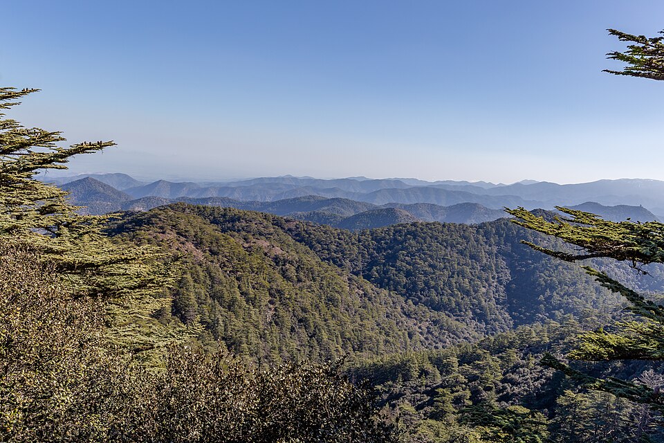 Troodos Mountains from Mt Tripylos, Cyprus (photo credit: Michal Klajban via Wikimedia Commons) Troodos Mountains from Mt Tripylos, Cyprus (photo credit: Michal Klajban via Wikimedia Commons)
